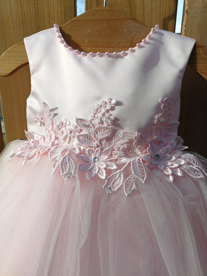 Pearl Neckline Adorned Girls Dress Girls dress and infant baby dress Grandmas Little Darlings Canada