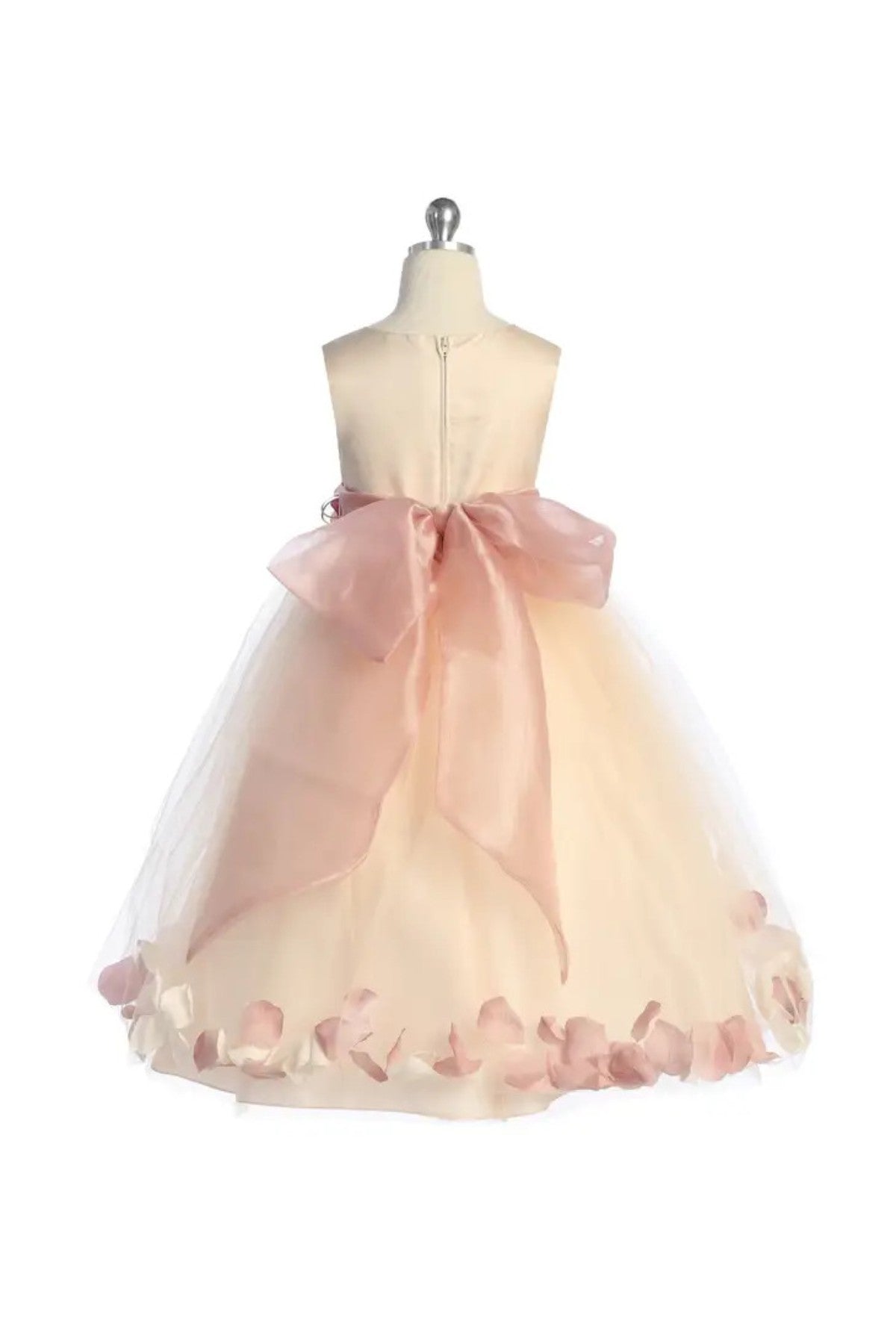 Classics Flower Petal Sash Dress  - Blush - Plus Size ❤️
