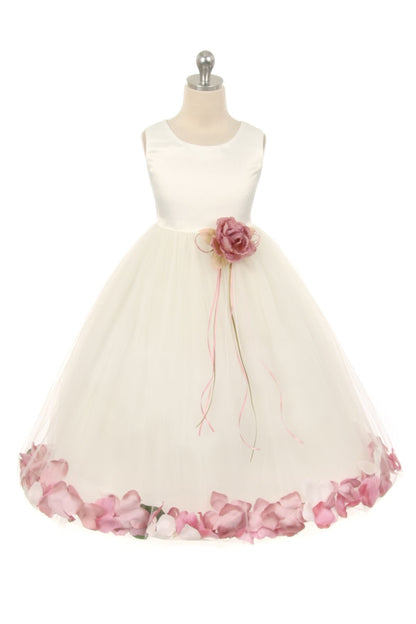 Classics Flower Petal  Dress - White & Ivory ♥