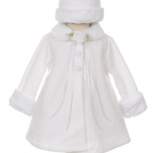 Baby Swing Coat and Hat White