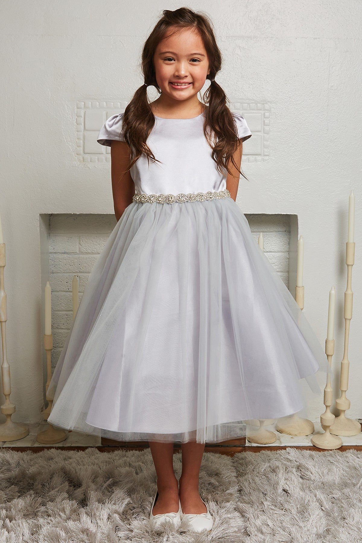 Fitted Cap Sleeve Girls Dress 