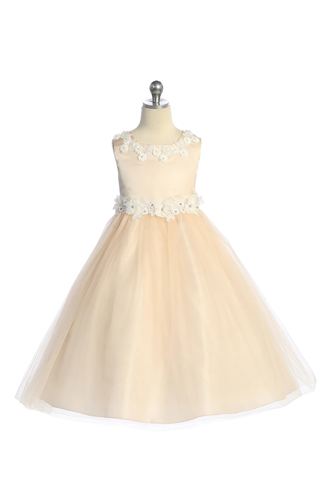 Floral Princess Ball Gown Girls Dress