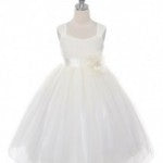 Soft Tulle Girls Dress - White