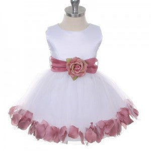 Petal Dress White & Ivory - Baby Sizes