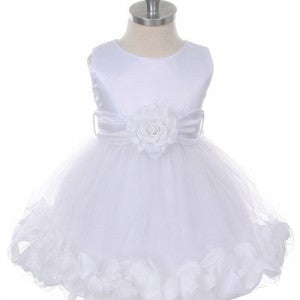 Petal Dress White & Ivory - Baby Sizes