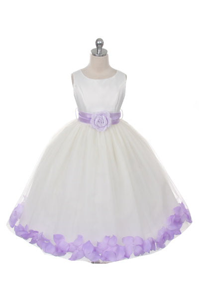 Petal Dress White & Ivory Girls Sizes