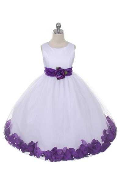 Petal Dress White & Ivory Girls Sizes