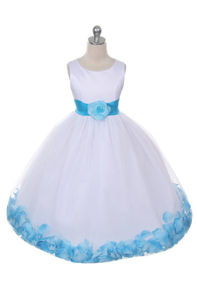 Petal Dress White & Ivory Girls Sizes