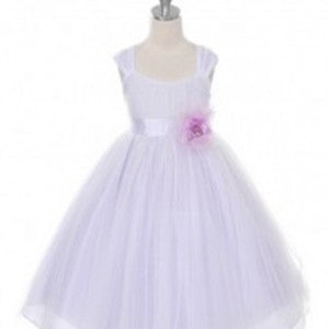 Soft Tulle Girls Dress - Blush