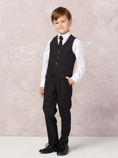 Classic Boys Vest Set - Dark Navy With Black Shadow