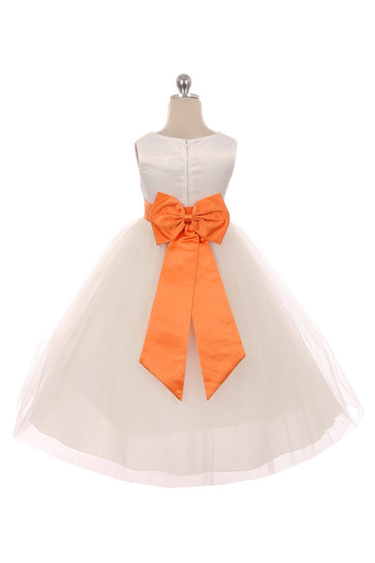 Premade Satin Bow Girls Dress 