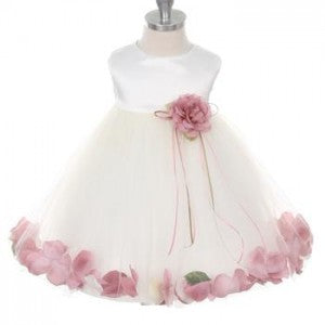Classics Flower Petal  Dress  - White & Ivory  - Baby ❤️