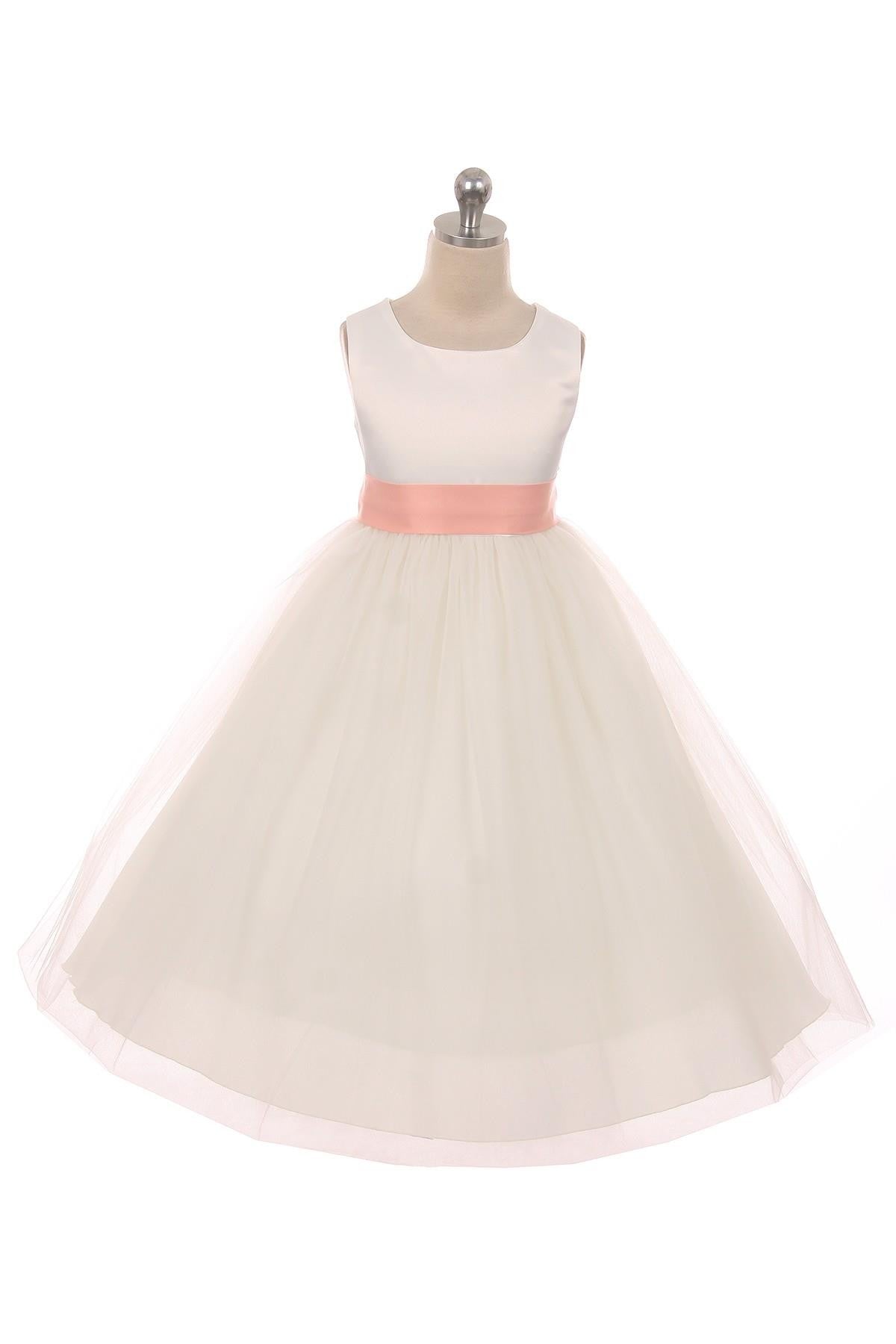 Premade Satin Bow Girls Dress 