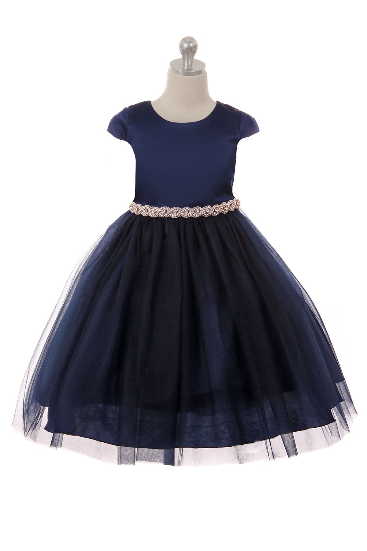 Fitted Cap Sleeve Girls Dress 