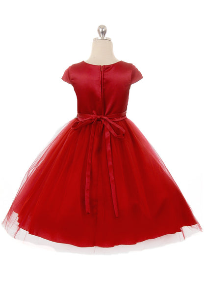 Fitted Cap Sleeve Girls Dress 