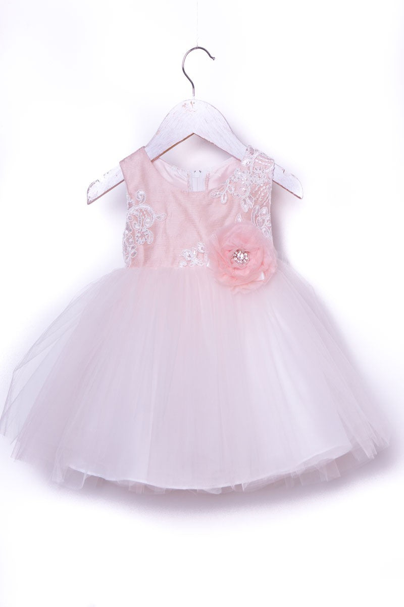 Jaccard Top Baby Girls Dress - Blush