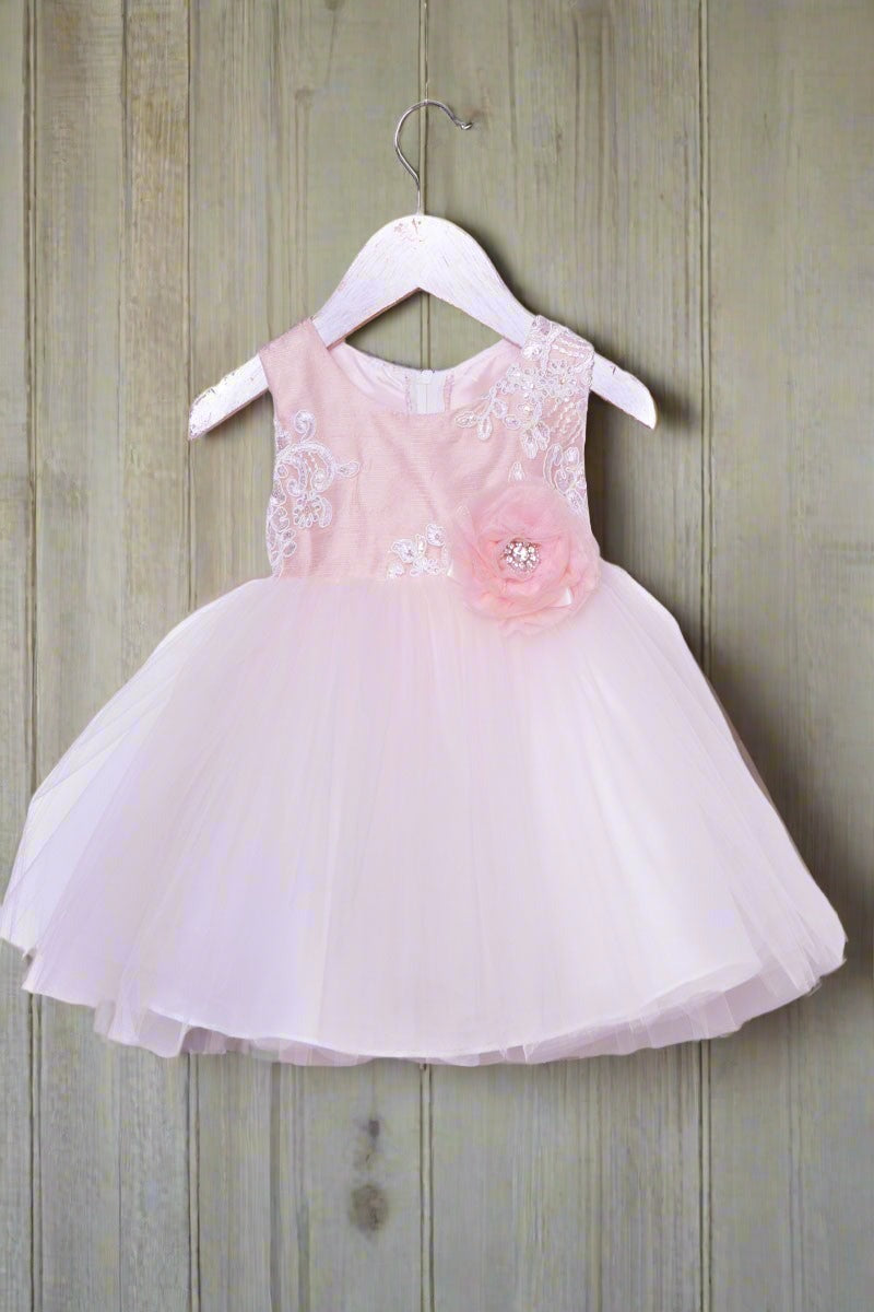 Jaccard Top Baby Girls Dress - Blush