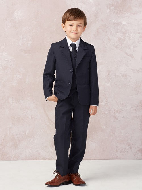 Boys gray suit, jacket, vest, shirt, tie, pant Grandma's Little Darlings