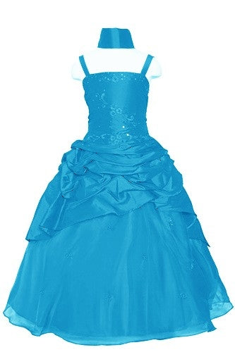 Girls Ball Gown With Shawl