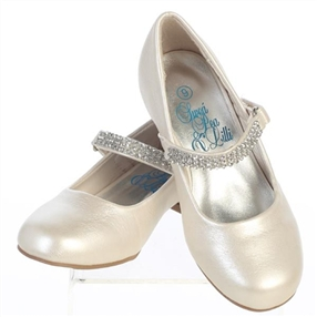 Diamond Strap Shoe - Ivory - Black - Silver