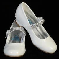 Diamond Strap Shoe - White - Grandma's Little Darlings