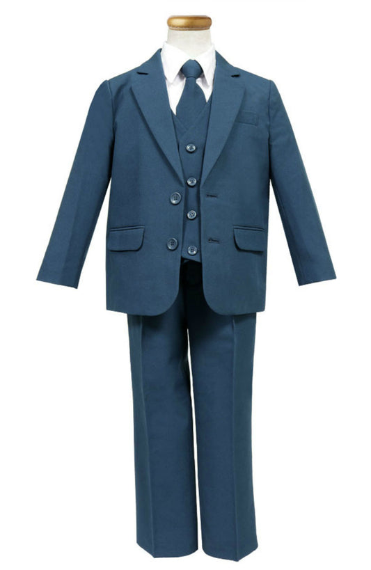 Classic Boys Suit 5 Pieces - Ocean Blue