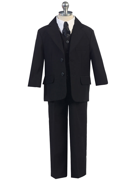 Classic Boys Suit 5 Pieces - Black